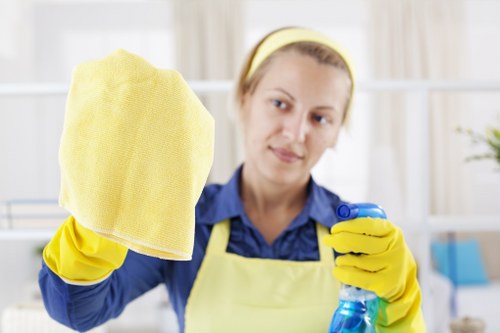 Professional cleaners in Westminster cleaning a modern apartment