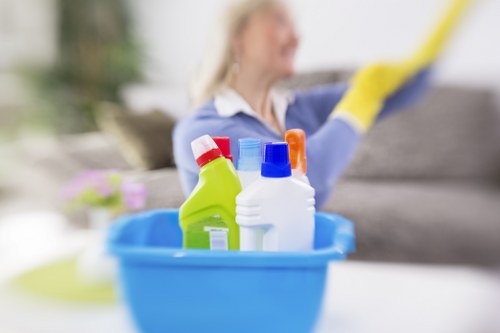 Deep cleaning supplies used for Westminster homes