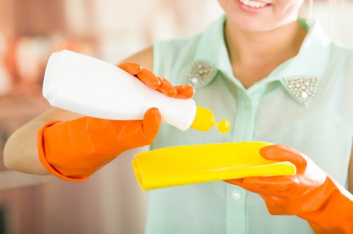 Staff training in cleaning safety procedures