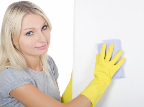 Reviewing cleaning service details during a complaint